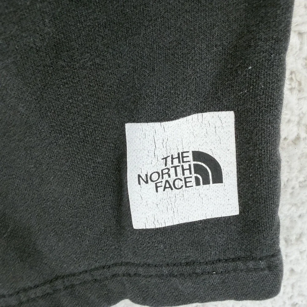 The North Face Sweat Shorts Mens Medium Black 6 Inseam Fleece Drawstring Pockets